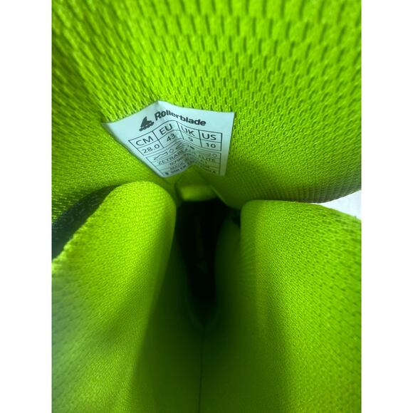 Rollerblade Zetrablade Elite Inline Skates Men’s Size 10 Black Lime- USED FAIR - Picture 4 of 9